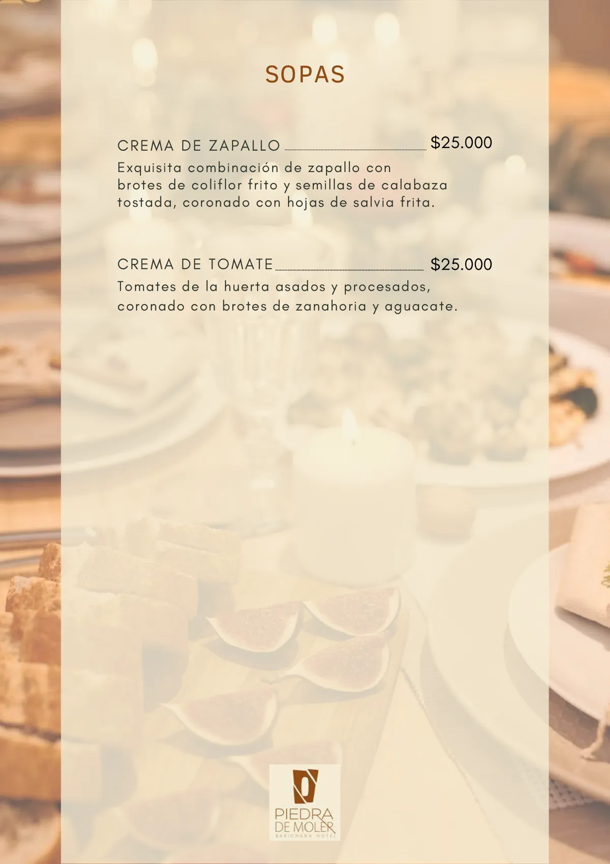 Menú del restaurante, página 5 de 13