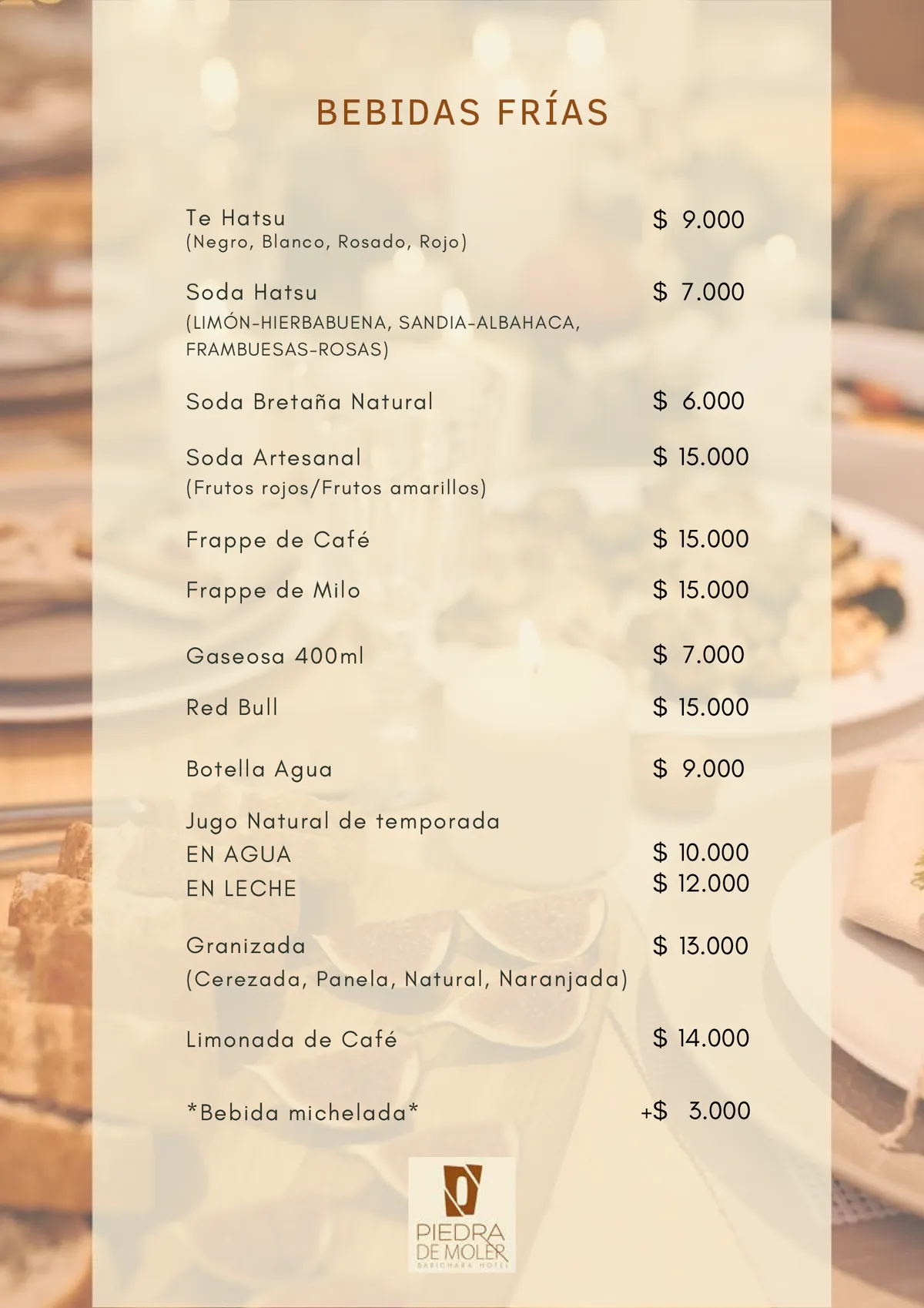 Menú del restaurante, página 9 de 13