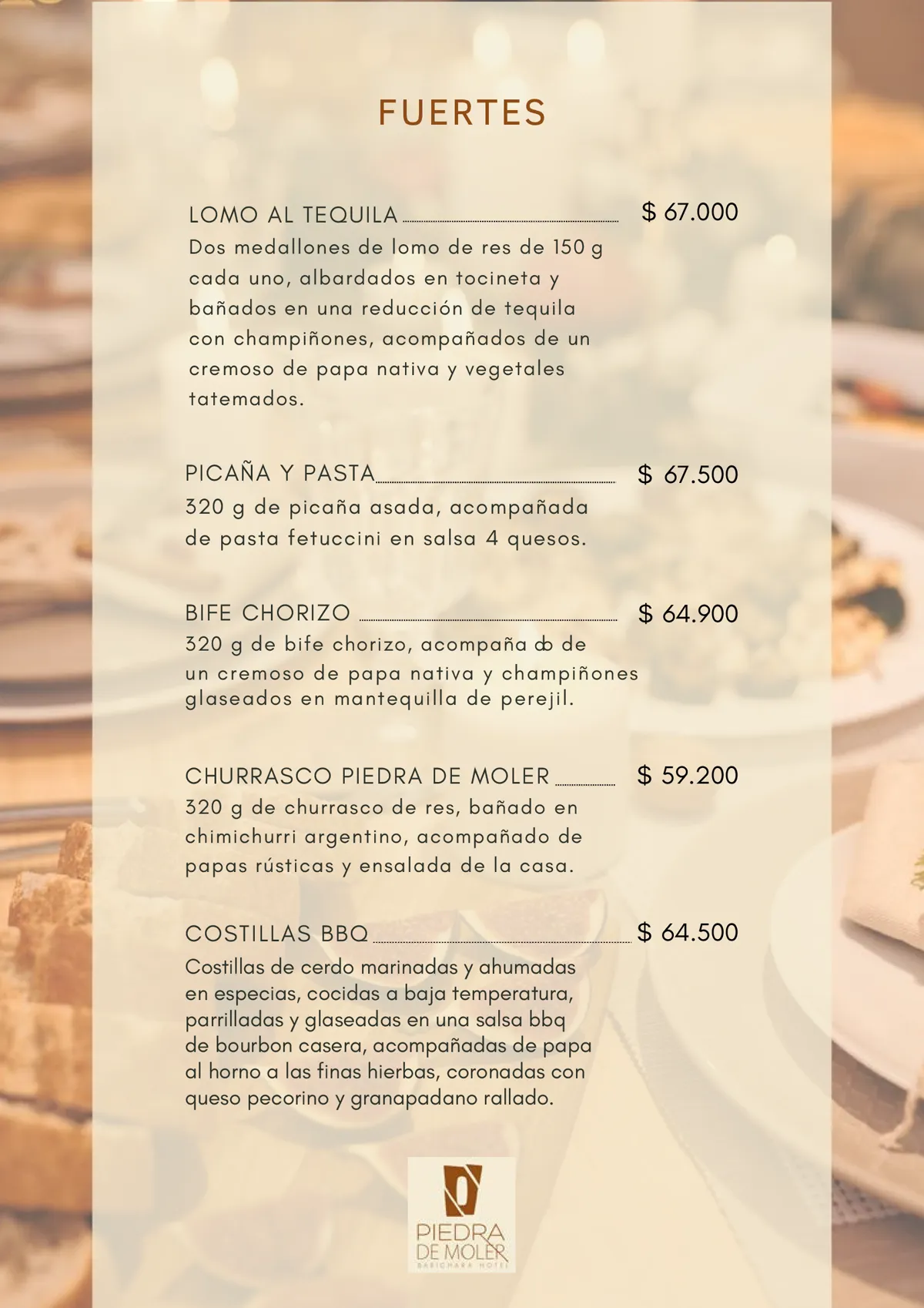 Menú del restaurante, página 6 de 13